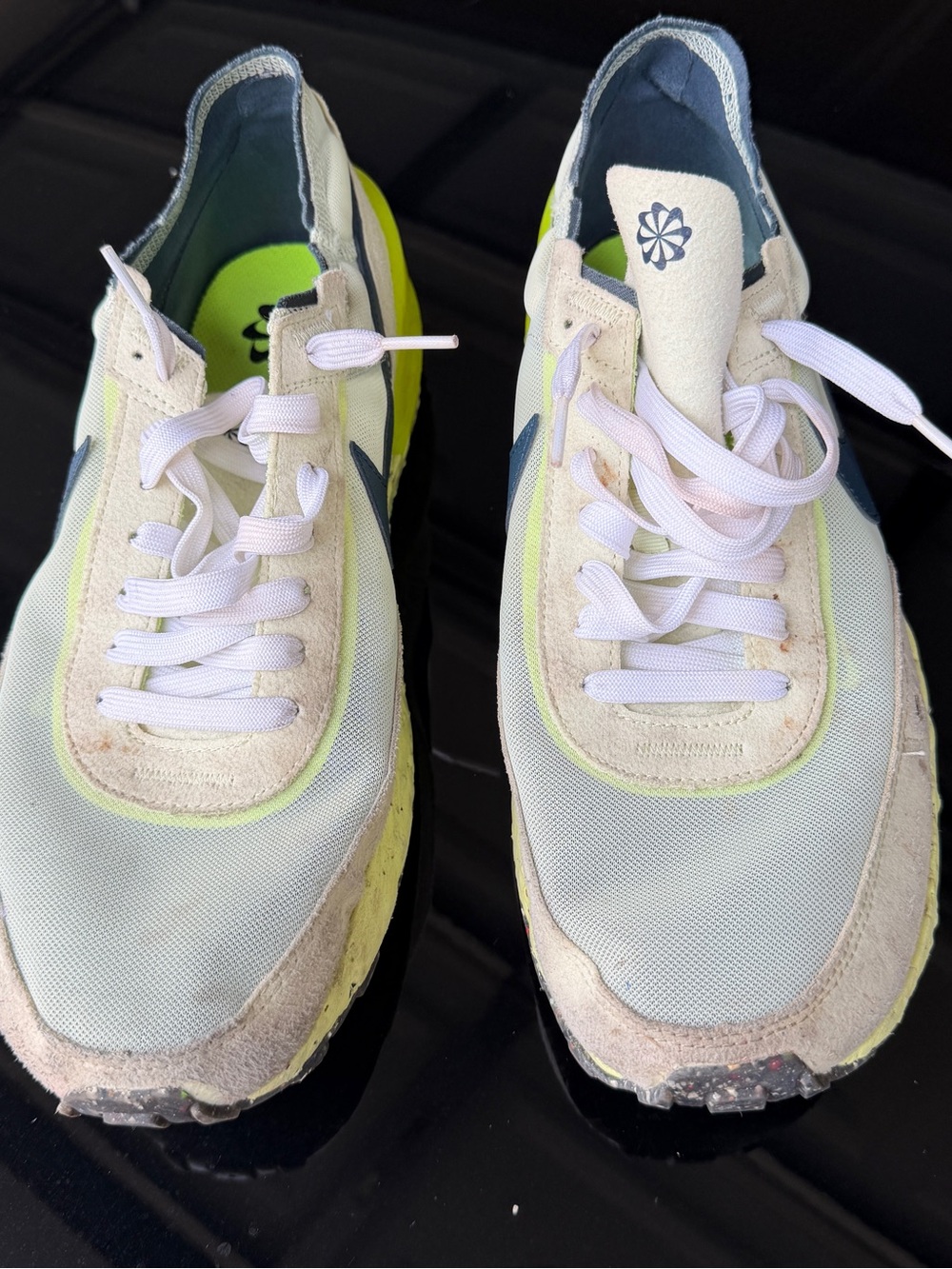 Nike Sneakers in Light Blue and Neon Yellow